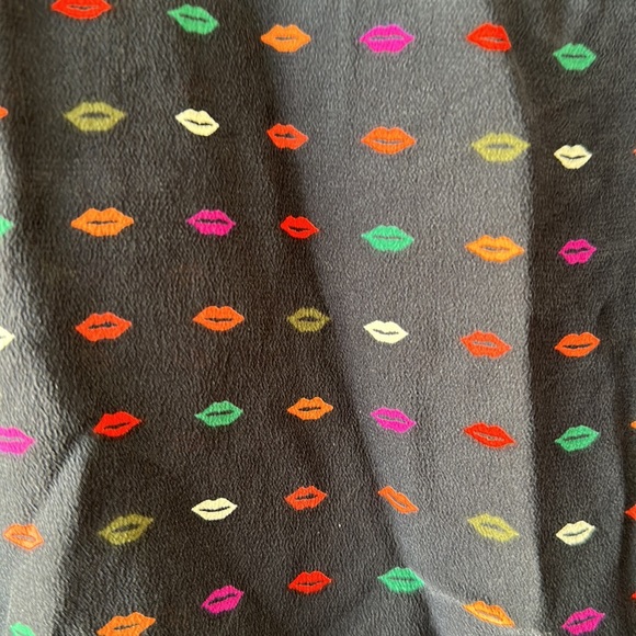 J.crew blouse, dark blue with ruffled neck and sleeves. - Picture 6 of 6